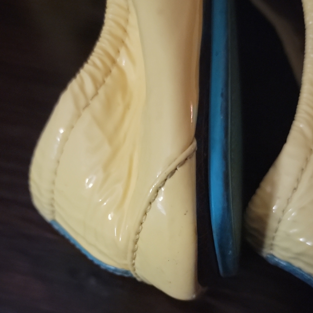 Yellow Patent Ballet Flats - Picture 6 of 7